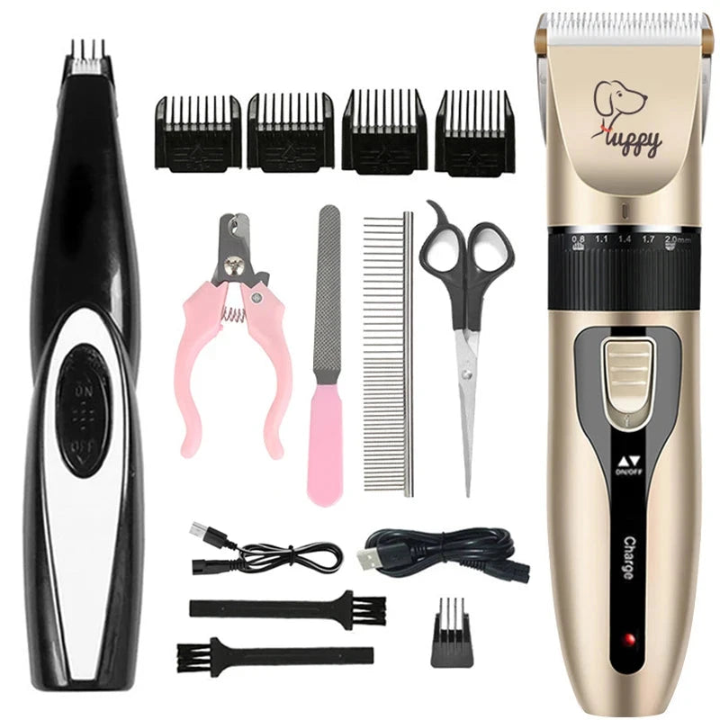 Pet Clipper Grooming Kit Rechargeable Pet Hair Trimmer Shaver Haircut Set For Cat Dog Hair Cutting Remover Machine Professional PAW-SOME PETS