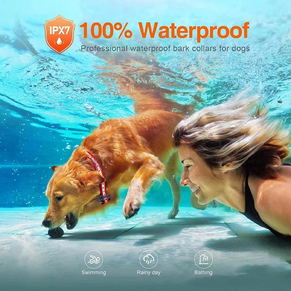 1000M Dog Training Collar ,Universal Dog Bark Collar,Waterproof Rechargeable ,Dog Shock Collar with Remote and Auto Modes Collar PAWN-SOME PETS