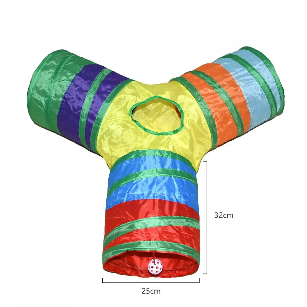 Cat Tunnel Portable Foldable Set Pet Rabbit Guinea Pig Tent Maze Channel Toy Dog Fence Pet Cage Large Space Multiple Gameplay PAW-SOME PETS