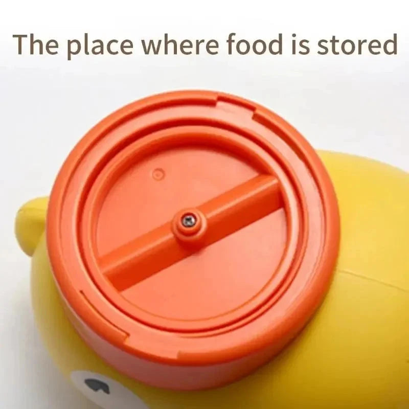 Intelligent Dog Automatic Feeder Cat Dog Puzzle Feeder Interactive Pet Food Treat Dispenser Cartoon Duck Design for Dog Training PAWN-SOME PETS