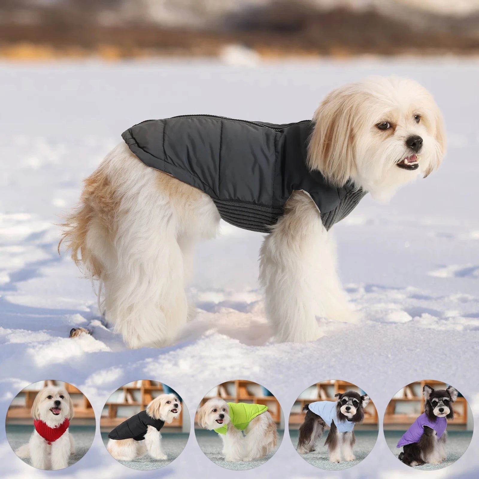 Dog Cold-weather Coat Winter Pet Dog Coat Pet Dog Jacket With Zipper For Small Large Dogs Cats Windproof PAW-SOME PETS