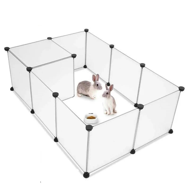Playpen DIY Small Pet Freely Combined Foldable Dog Cage Yard Fence for Dog Cat Kitten Rabbit Guinea Pig Bunny Hedgehogs PAWN-SOME PETS