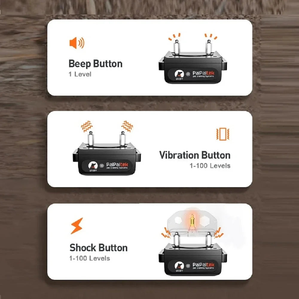 1000M Dog Training Collar ,Universal Dog Bark Collar,Waterproof Rechargeable ,Dog Shock Collar with Remote and Auto Modes Collar PAWN-SOME PETS