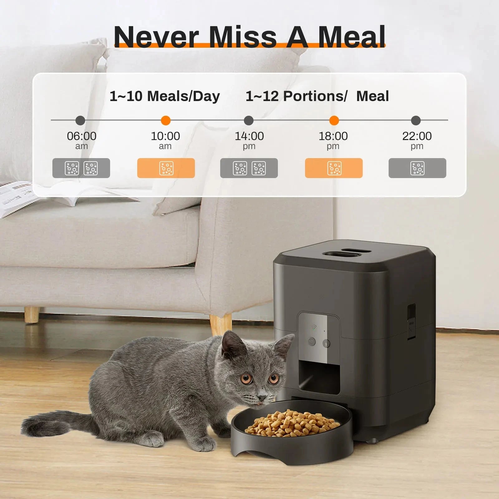 Smart Pet Feeder Automatic Cat Feeder Dog Slow Food Machine With Timed Quantitative Automatic Cat Food Dispenser Cat Dog Bowl PAW-SOME PETS