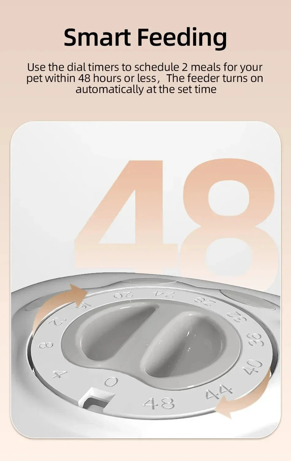 2 Meals Timed Automatic Dog Feeder Dual Bowls Smart Cat Food Dispenser Wet Dry Pet Food Dispenser Pet Feeder Cat Accessories PAW-SOME PETS