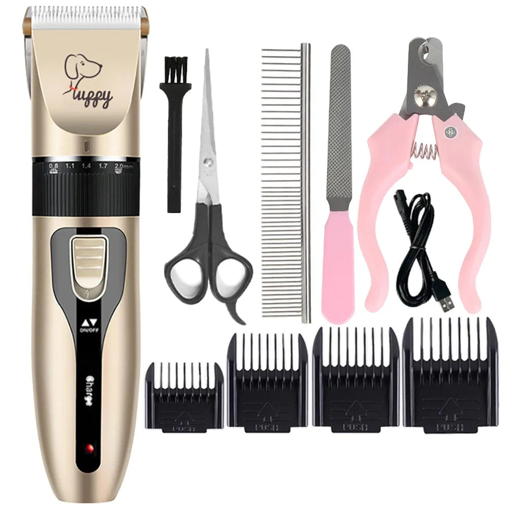 Dog Cat Clipper Hair Clippers Grooming Haircut Pet Shaver Full Set Pets Rechargeable Professional Cutter Shaver Cutting Machine PAW-SOME PETS
