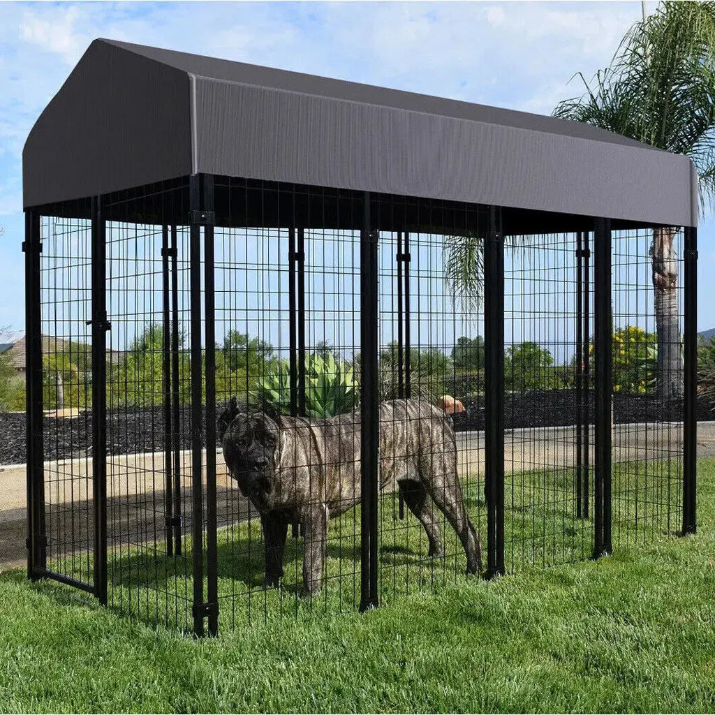Oversize Dog Cage, Pet Run Enclosure, Playpen with Roof, for Outdoor Pet Kennel, High Fence PAWN-SOME PETS