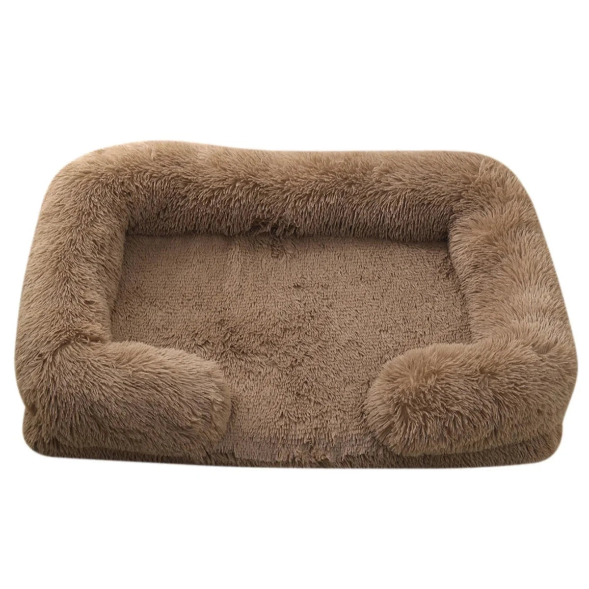 Square Dog Bed Plush Pet Bed Winter Thickened Pad House for Dogs Bed Cat Sofa for Flyffy Dogs Sleeping Bed Sofa Removable Mat PAWN-SOME PETS
