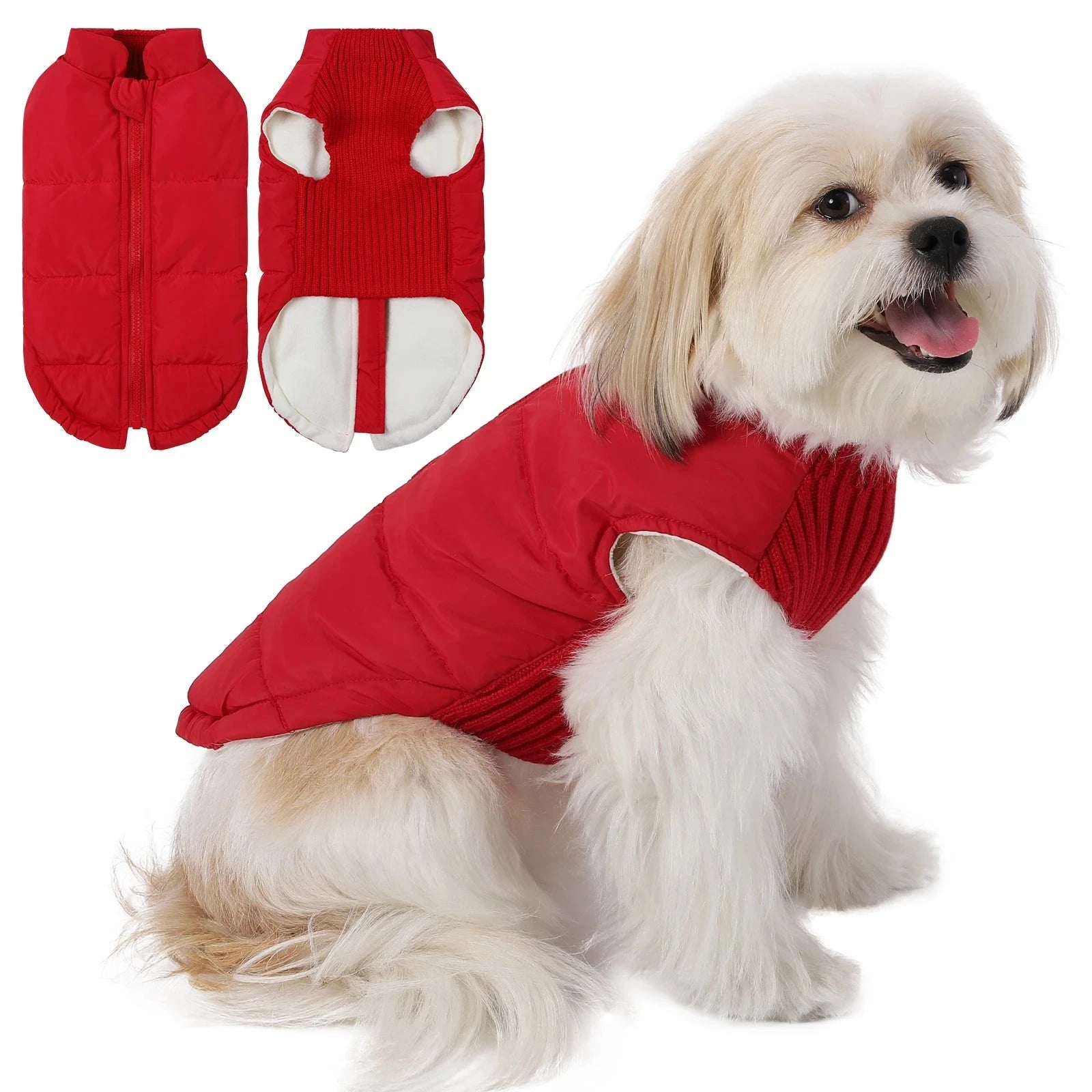 Dog Cold-weather Coat Winter Pet Dog Coat Pet Dog Jacket With Zipper For Small Large Dogs Cats Windproof PAW-SOME PETS