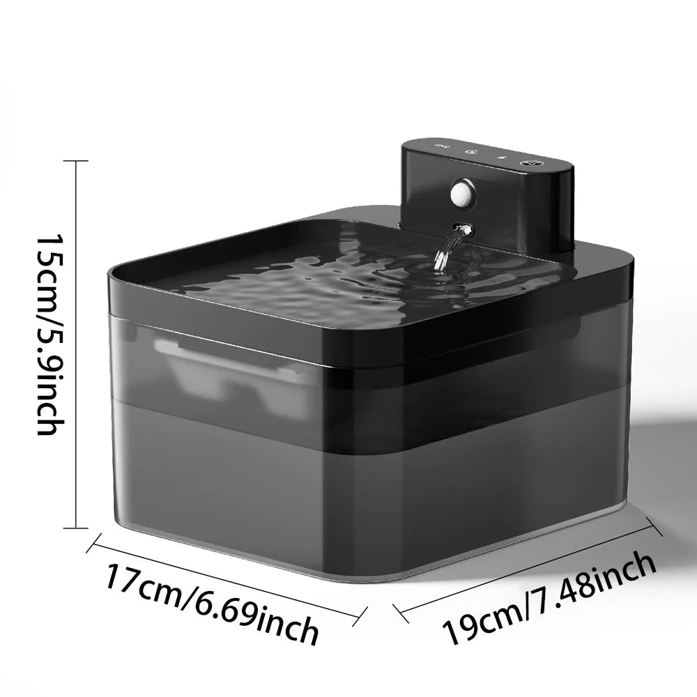 2.2L Wireless Charging Induction Cat Dog Water Feeder Charging Sensor Automatic Large Capacity Pet Drinking Fountain Bowl PAWN-SOME PETS