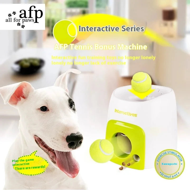 Dog Tennis Ball Launcher Dogs Chase Automatic Toys Food Reward Machine Smart Feeder Throwing Mmachine Pet Ball Thrower PAWN-SOME PETS