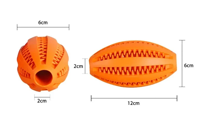 Pet Dog Chew Toys Teeth Cleaning Snack Ball Pet Dog Toy Ball Natural Rubber Super Tough Interactive Bouncy Pet Supplies PAWN-SOME PETS