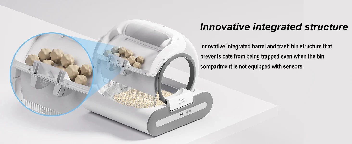 DOEL  Automatic Cat Litter Box Self Cleaning with App Control & Cat Litter Mat Smart Cat Toilet for Multiple Large Cats PAW-SOME PETS