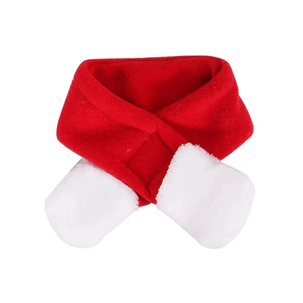 Cute Winter Pet Cloak Dog Cat Christmas Clothes Warm Puppy Santa Red Scarf Hat Head Funny Christmas Pet Costume Dog Cat Cloaks PAWN-SOME PETS