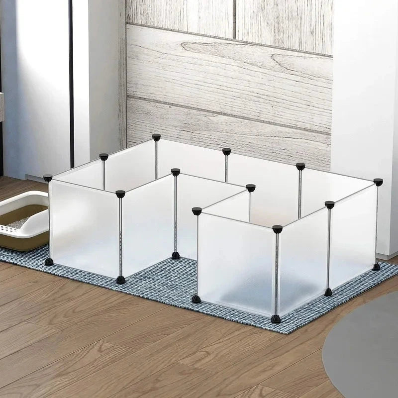 Playpen DIY Small Pet Freely Combined Foldable Dog Cage Yard Fence for Dog Cat Kitten Rabbit Guinea Pig Bunny Hedgehogs PAWN-SOME PETS