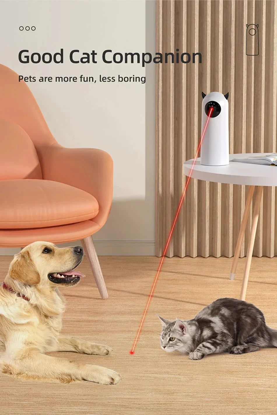 Cat Laser Toy Automatic Rechargeable Motion Random Activated Interactive Cat Toys for Indoor Cats/Dog/Kittne Slow and Fast Mode PAWN-SOME PETS