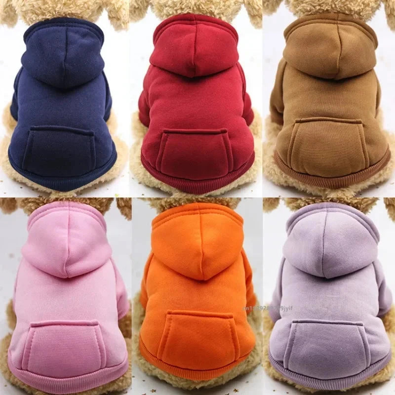 Autumn Winter Pet Cat Cotton Hooded Sweatshirts for Small Dogs Cats Clothes Warm Coat Puppy Hooded Sweats PAWN-SOME PETS
