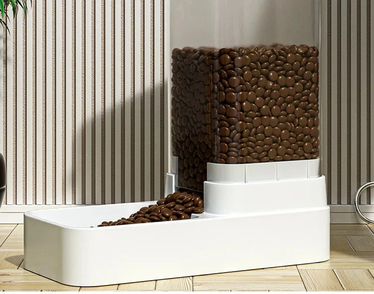 Automatic Cat Feeder & Water Dispenser with Gravity Food Storage Container for Cats and Dogs PAWN-SOME PETS