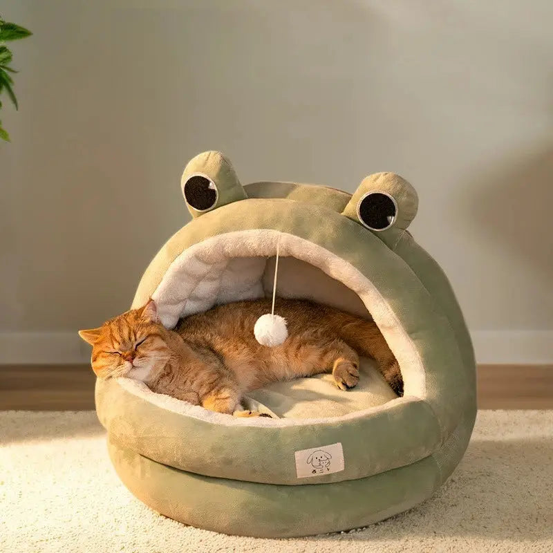 New Cute Mongolian Yurt Pet Nest Home Pet Supplies Semi Closed Panda Nest Fun Cat Playful Autumn and Winter Warm Dog Nest PAWN-SOME PETS