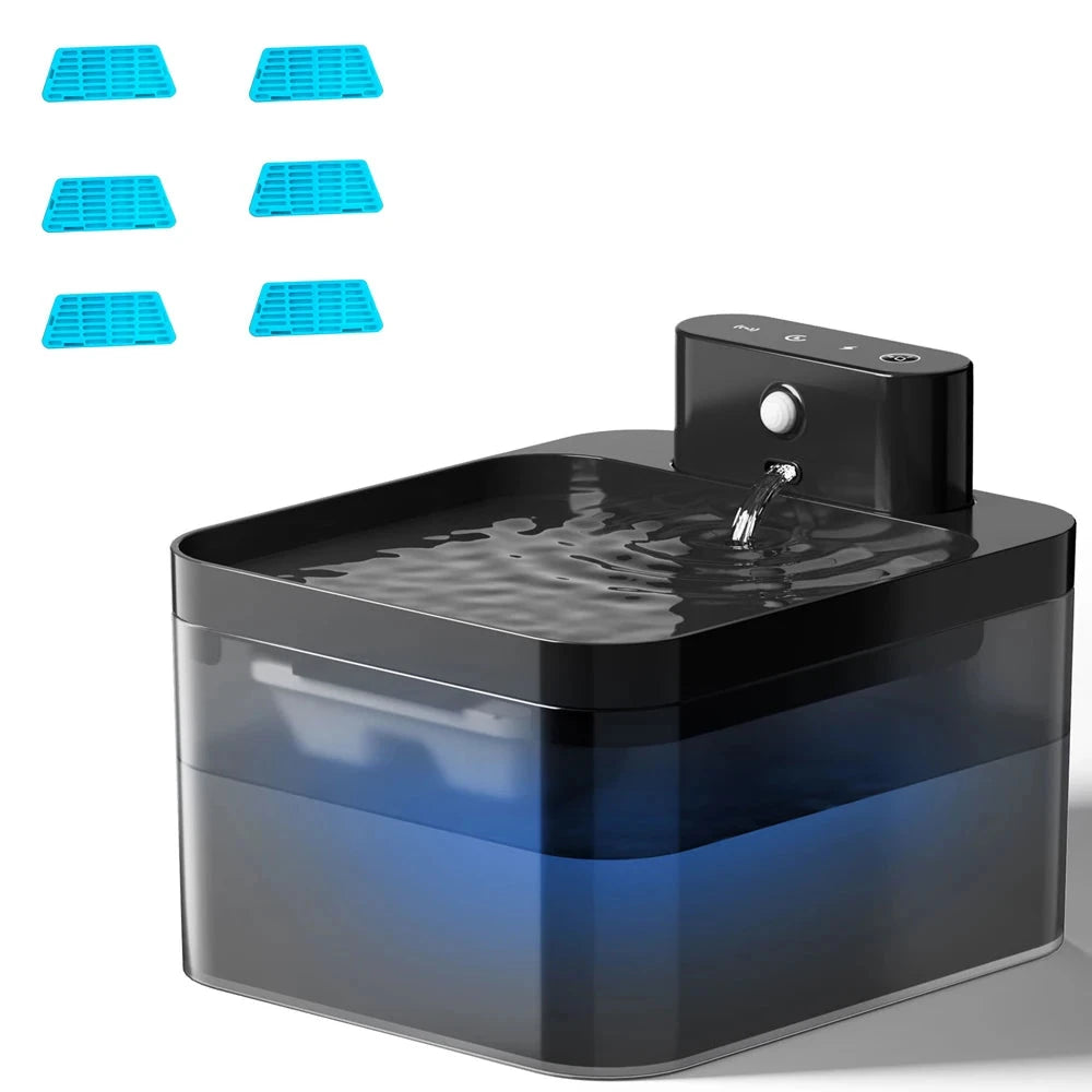 2.2L Wireless Charging Induction Cat Dog Water Feeder Charging Sensor Automatic Large Capacity Pet Drinking Fountain Bowl PAWN-SOME PETS