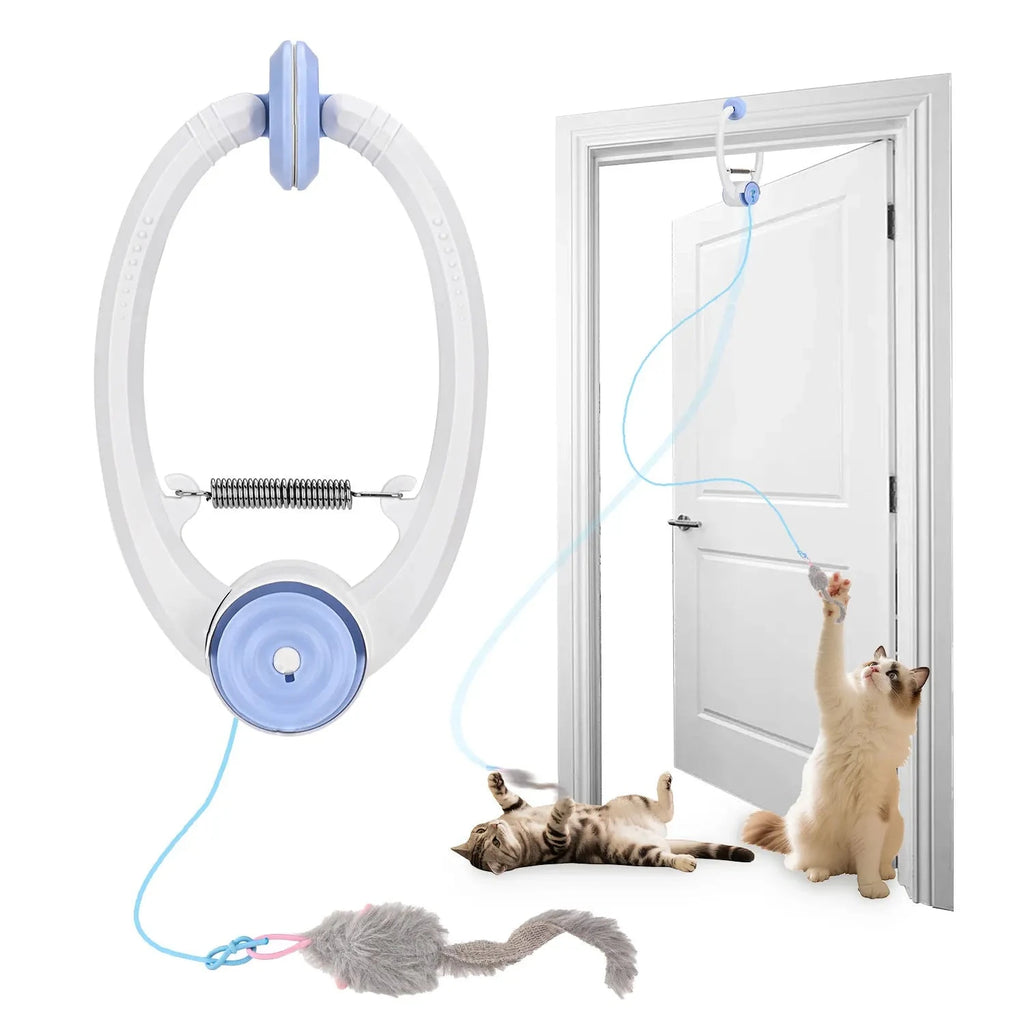 Cat Toys Electric Door Hanging Cat Toy Interactive Cat Toy USB Rechargeable Self Play Toy Retractable Kitten Toys PAWN-SOME PETS