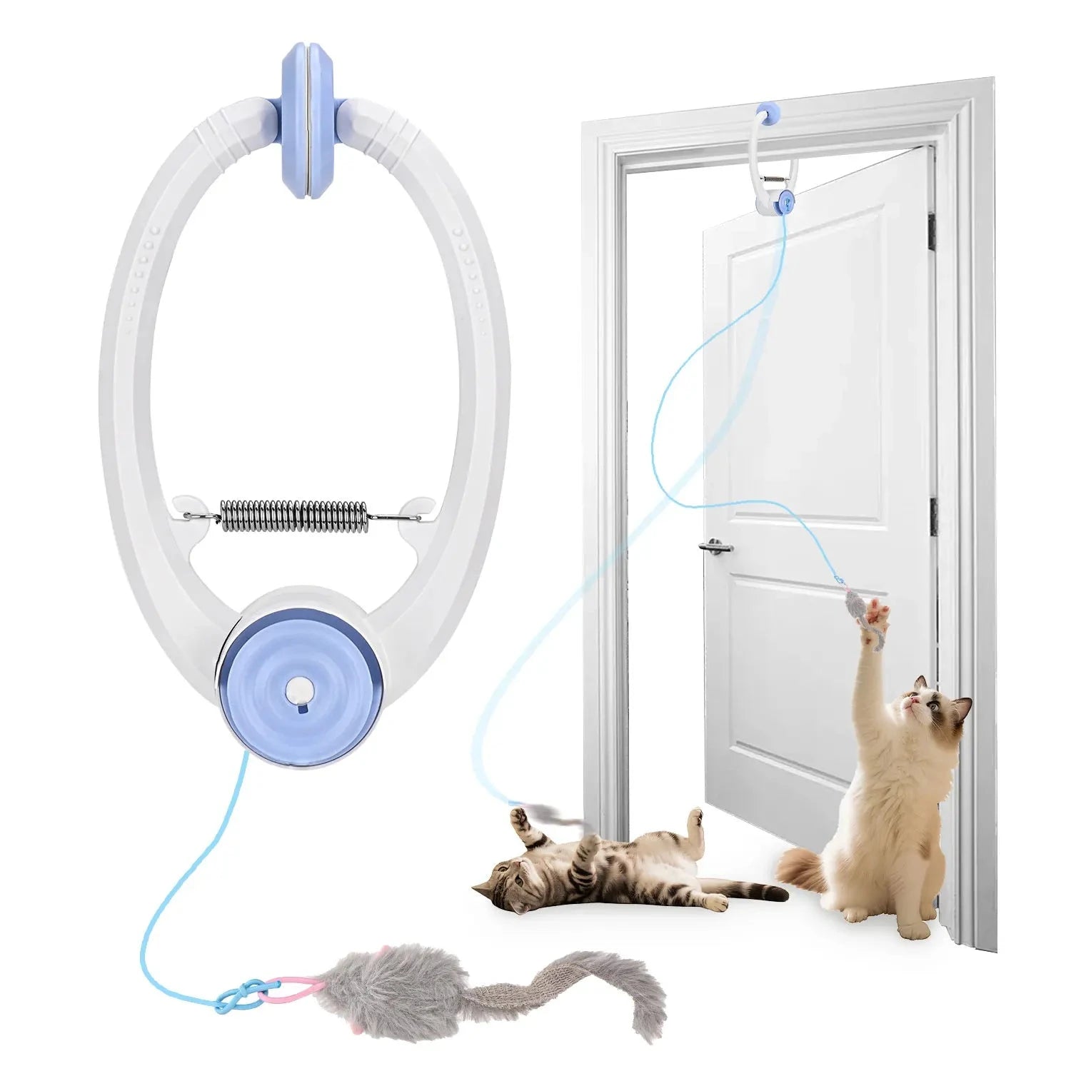 Cat Toys Electric Door Hanging Cat Toy Interactive Cat Toy USB Rechargeable Self Play Toy Retractable Kitten Toys PAWN-SOME PETS