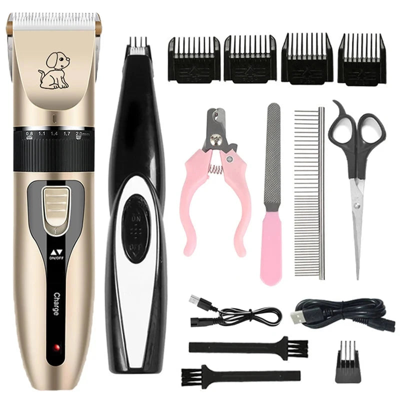 Electric Pet Clipper Grooming Kit For Dogs Reachageable Trimmer Haircut Cat Hair Cutting Remover Professional Machine Set PAW-SOME PETS