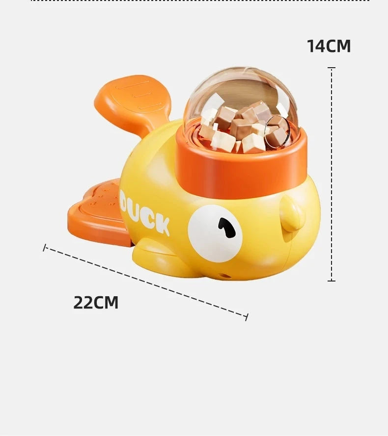 Intelligent Dog Automatic Feeder Cat Dog Puzzle Feeder Interactive Pet Food Treat Dispenser Cartoon Duck Design for Dog Training PAWN-SOME PETS