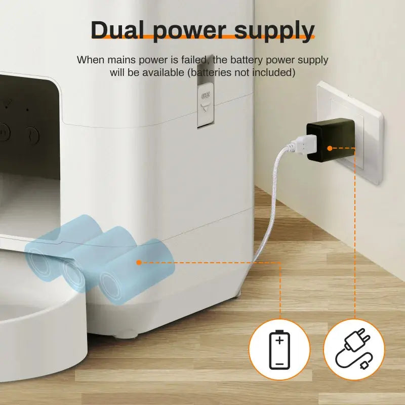 2025 New 2L WiFi Smart Pet Feeder Auto Cat and Dog Food Dispenser Remote App Controlled Slow Feed Timer Quantitative Feeding