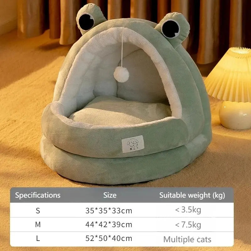 New Cute Mongolian Yurt Pet Nest Home Pet Supplies Semi Closed Panda Nest Fun Cat Playful Autumn and Winter Warm Dog Nest PAWN-SOME PETS