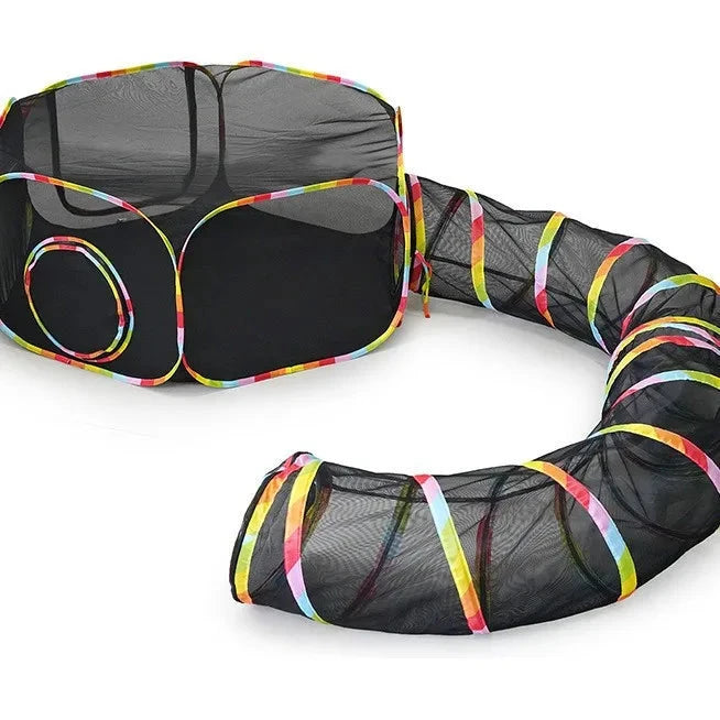 Cat Tunnel Portable Foldable Set Pet Rabbit Guinea Pig Tent Maze Channel Toy Dog Fence Pet Cage Large Space Multiple Gameplay PAW-SOME PETS