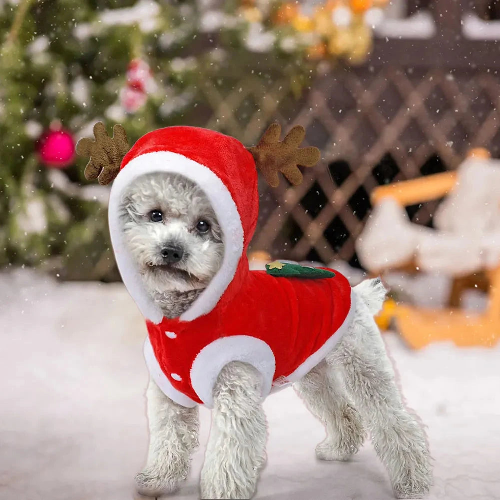 1-3Pcs Winter Dog Christmas Jumpsuit Clothes Warm Pet Jacket Coat Costume for Small Medium Dogs Cats Puppy York Chihuahua PAWN-SOME PETS