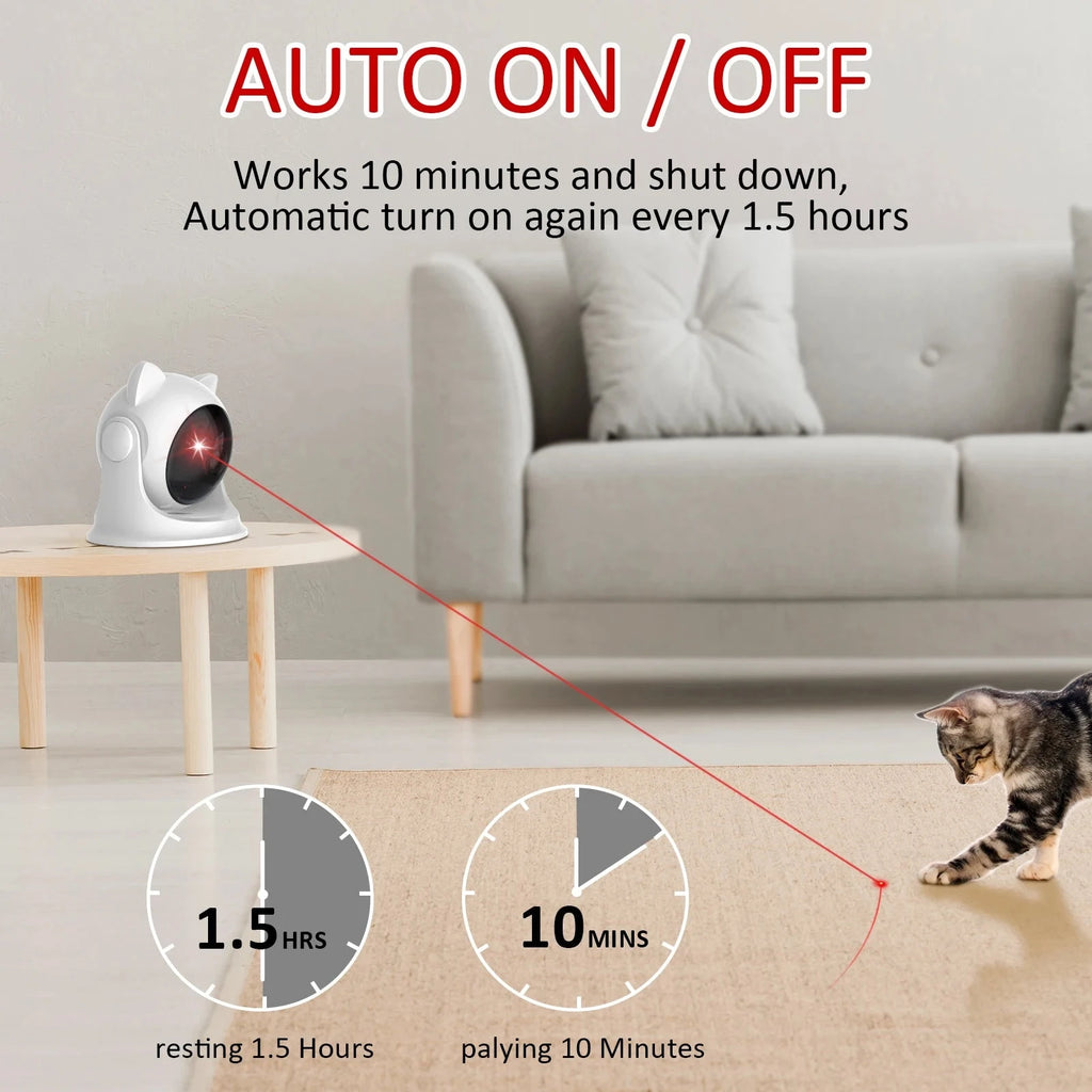 Cat Laser Toy Automatic Rechargeable Motion Random Activated Interactive Cat Toys for Indoor Cats/Dog/Kittne Slow and Fast Mode PAWN-SOME PETS