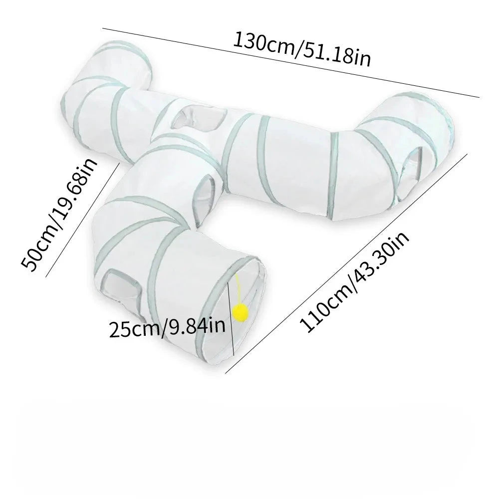 Cat Tunnel Portable Foldable Set Pet Rabbit Guinea Pig Tent Maze Channel Toy Dog Fence Pet Cage Large Space Multiple Gameplay PAW-SOME PETS