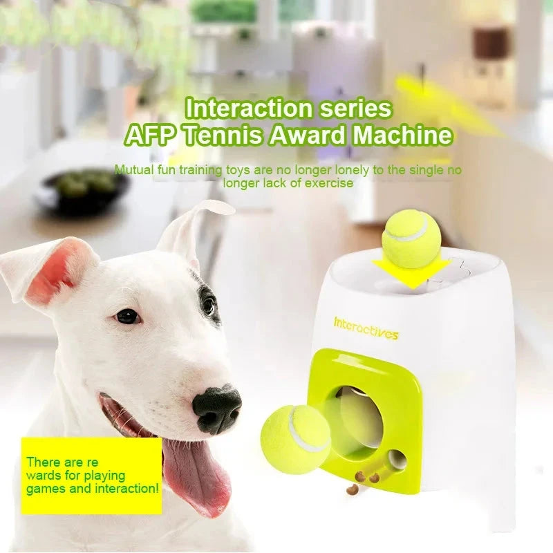 Dog Tennis Ball Launcher Dogs Chase Automatic Toys Food Reward Machine Smart Feeder Throwing Mmachine Pet Ball Thrower PAWN-SOME PETS
