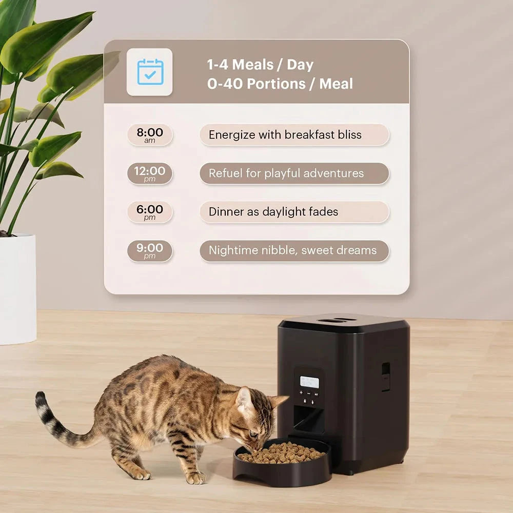Smart Pet Feeder Automatic Cat Feeder Dog Slow Food Machine With Timed Quantitative Automatic Cat Food Dispenser Cat Dog Bowl PAW-SOME PETS