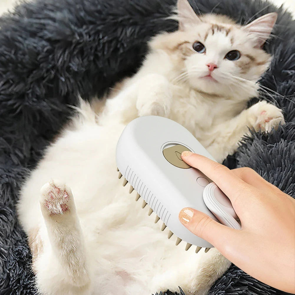 1-5pcs Cat Steam Brush USB Electric Water Spray Kitten Pet Comb Silicone Dog Bath Massage Brush with Liquid Grooming Supplies PAW-SOME PETS