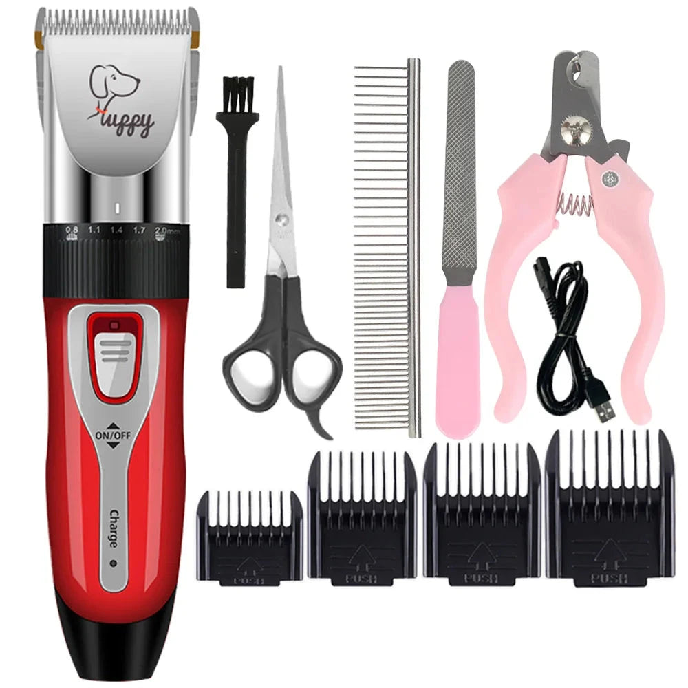 Dog Cat Clipper Hair Clippers Grooming Haircut Pet Shaver Full Set Pets Rechargeable Professional Cutter Shaver Cutting Machine PAW-SOME PETS