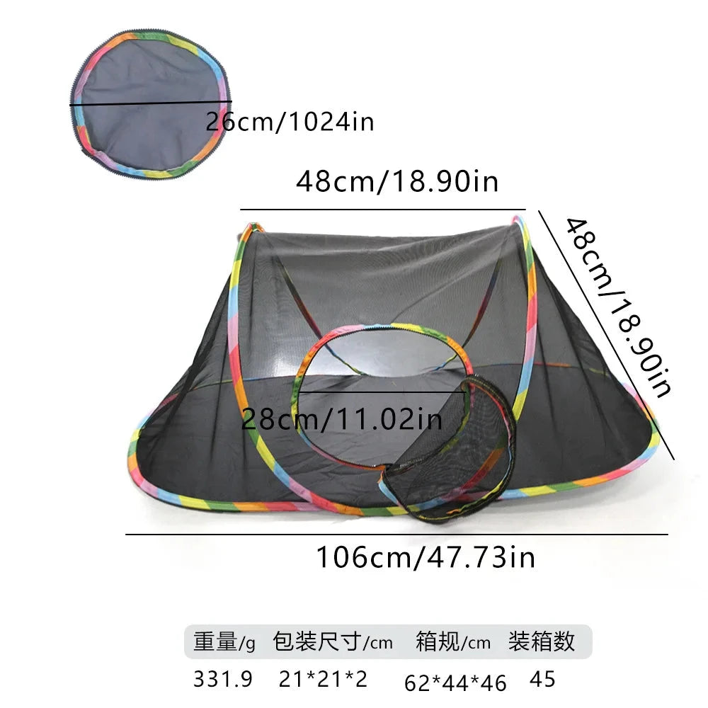 Cat Tunnel Portable Foldable Set Pet Rabbit Guinea Pig Tent Maze Channel Toy Dog Fence Pet Cage Large Space Multiple Gameplay PAW-SOME PETS