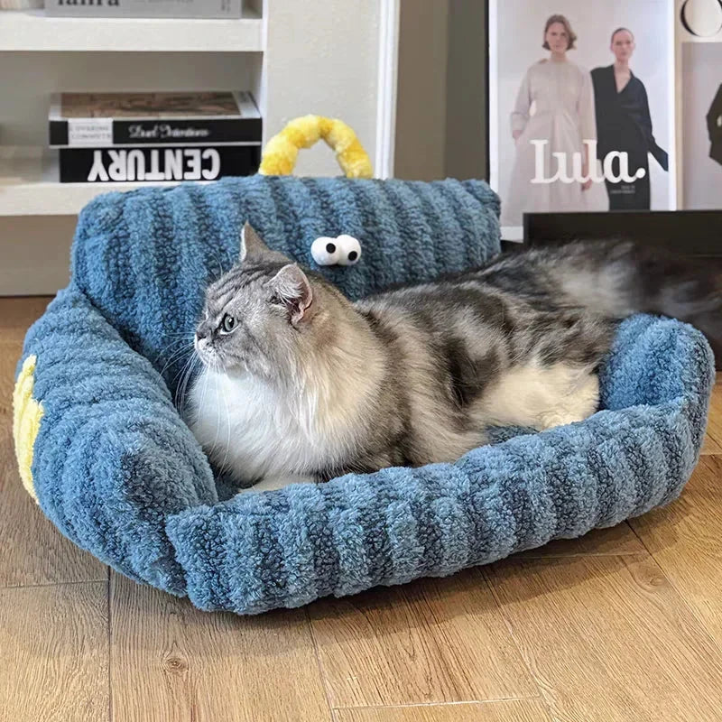 Puppy special sofa kennel winter warm pet Internet celebrity cat nest small dog dog sleeping mat cushion winter bed PAWN-SOME PETS