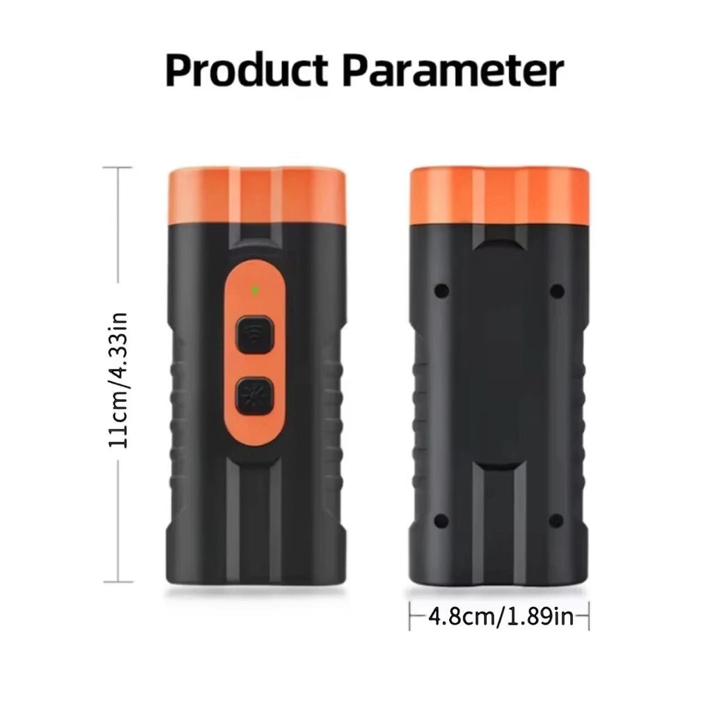 2025 Dual Head Ultrasonic Dog Repeller USB Rechargeable Dog Training Device High-Power Anti Bark Device with LED Flashlight PAWN-SOME PETS