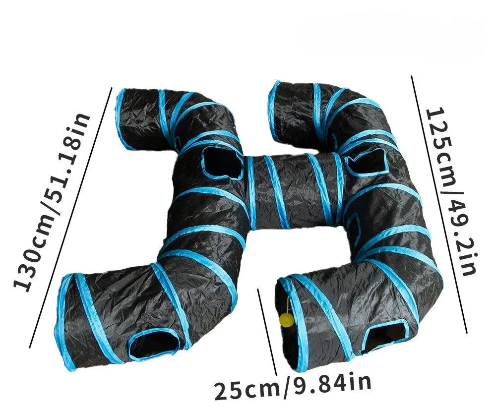 Cat Tunnel Portable Foldable Set Pet Rabbit Guinea Pig Tent Maze Channel Toy Dog Fence Pet Cage Large Space Multiple Gameplay PAW-SOME PETS