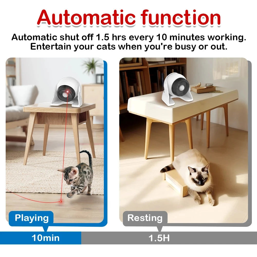 Cat Laser Toy Automatic Rechargeable Motion Random Activated Interactive Cat Toys for Indoor Cats/Dog/Kittne Slow and Fast Mode PAWN-SOME PETS