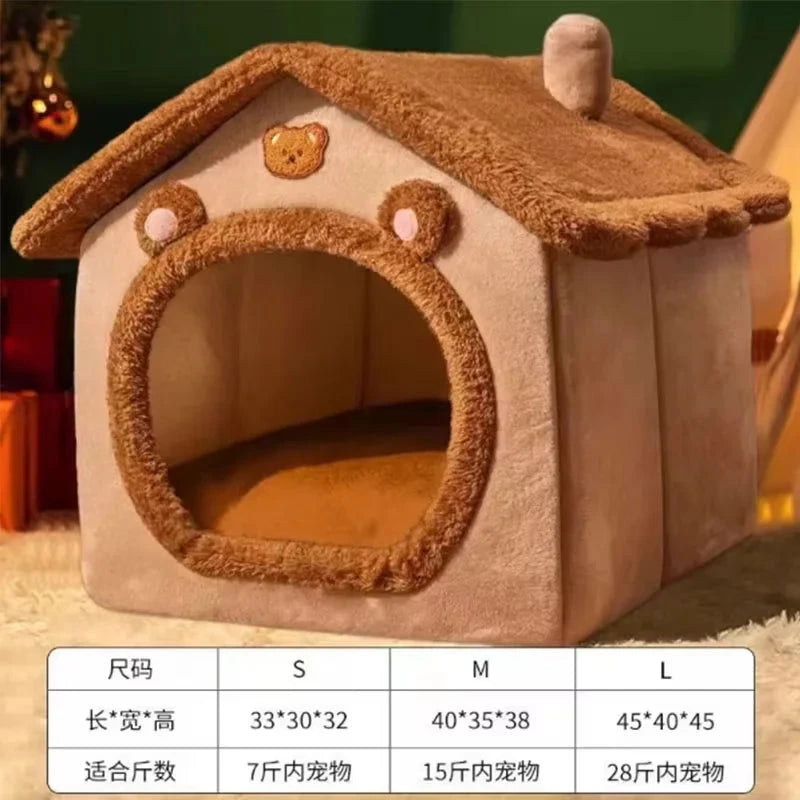Foldable Washable Pet House for Small Dogs and Cats Removable Soft Cave Sofa Bed Extra Small Puppy Puppy Cave Indoor Outdoor Use PAWN-SOME PETS