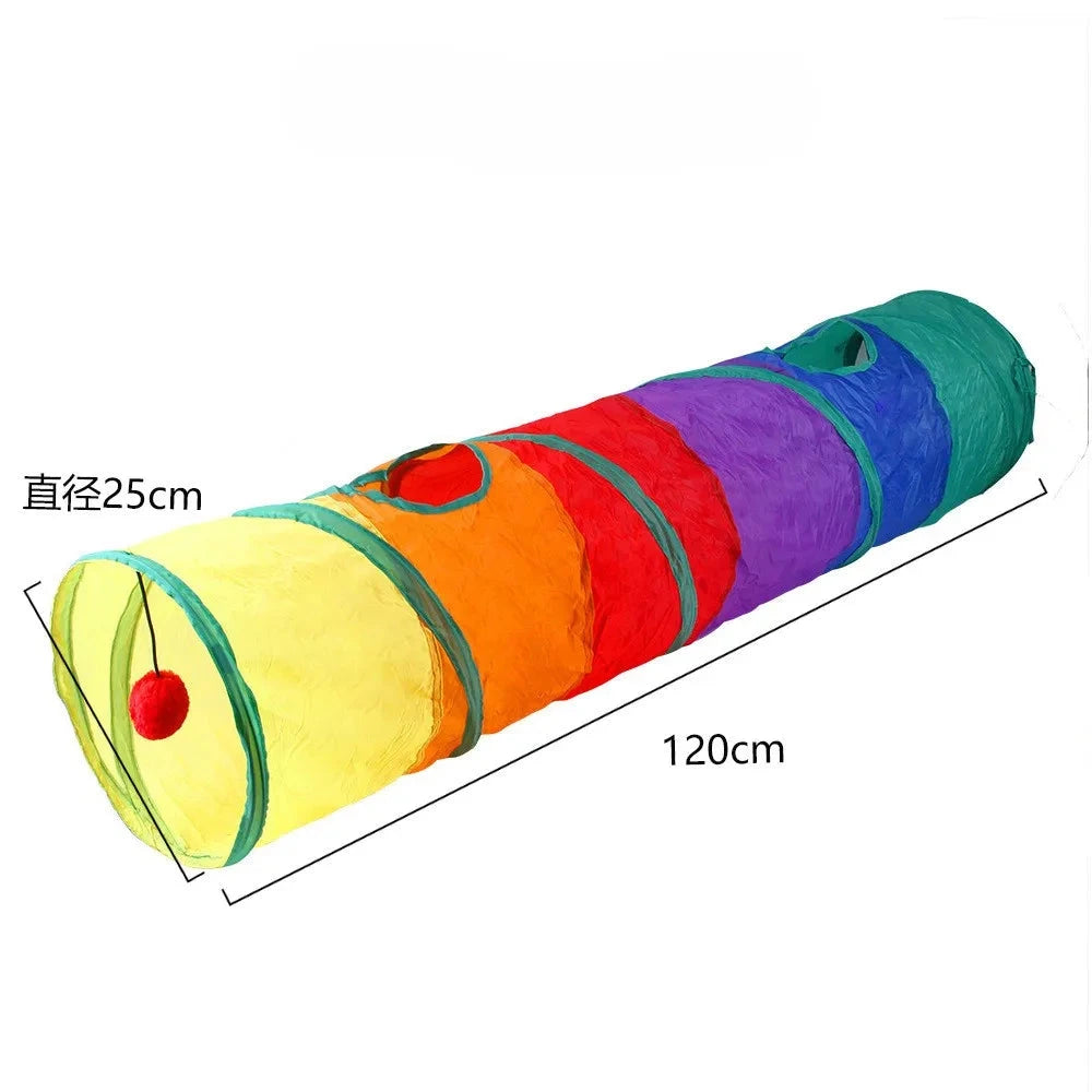 Cat Tunnel Portable Foldable Set Pet Rabbit Guinea Pig Tent Maze Channel Toy Dog Fence Pet Cage Large Space Multiple Gameplay PAW-SOME PETS