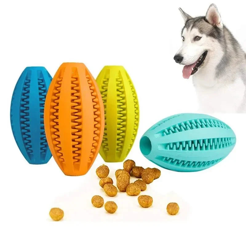 Pet Dog Chew Toys Teeth Cleaning Snack Ball Pet Dog Toy Ball Natural Rubber Super Tough Interactive Bouncy Pet Supplies PAWN-SOME PETS