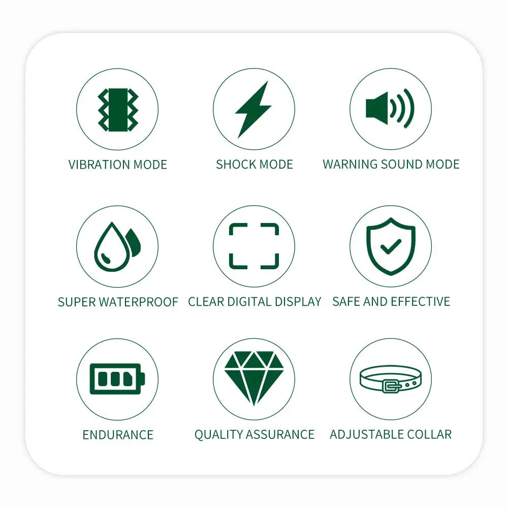 Smart Automatic Anti Barking Dog Collar HD Digital Display IP67 Waterproof Collar For Dog Rechargeable Bark Stopper Stop Barking PAWN-SOME PETS