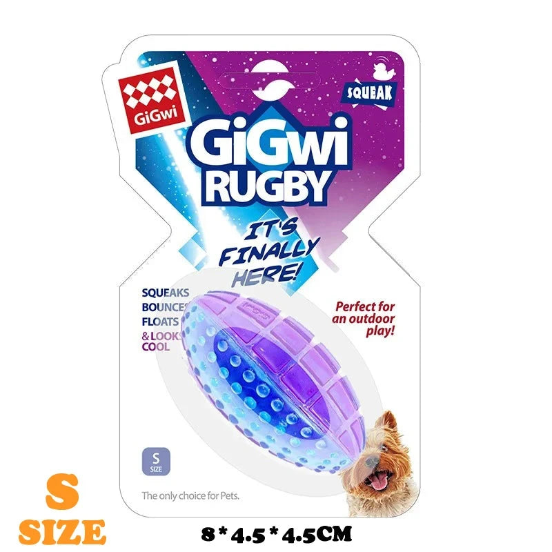 Gigwi Pet Toys Interactive Dog Ball G-Ball Series Squeaky Balls Dog Toys 2.5” for Small/Medium Dogs Bouncy And Assorted Colors PAWN-SOME PETS