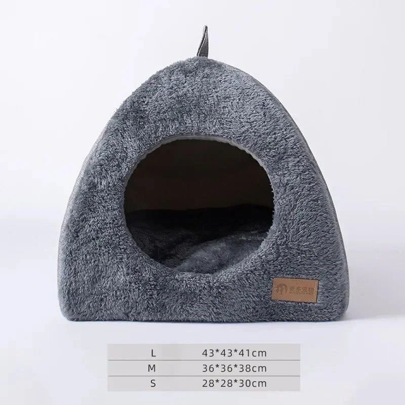 New Triangle Cat Nest Closed Cat House Pet Nest Warm and Thickened Deep Sleep Dog Nest Pet Supplies Closed Cat bed cat tents PAWN-SOME PETS