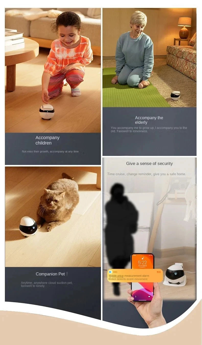 Pet Toys Pet Companionship Robots, Intelligent Home Whole House Mobile Monitoring Cameras Remote Companionship For Cats And Dogs PAWN-SOME PETS